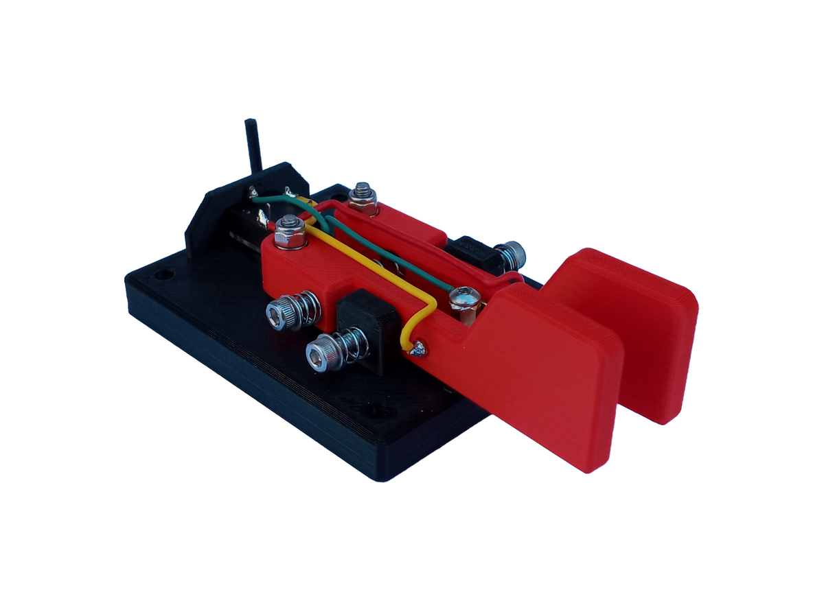 Red Lightweight Double Paddle Morse Code Key – cwmorse.us