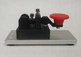 Black and Red Micro Morse Code Key W/ Aluminum Base