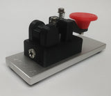 Black and Red Micro Morse Code Key W/ Aluminum Base