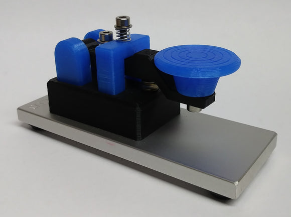 Blue Micro Morse Code Key W/ Aluminum Base