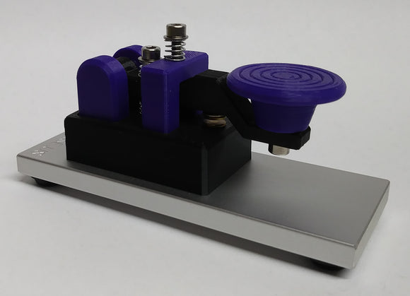 Purple Micro Morse Code Key W/ Aluminum Base