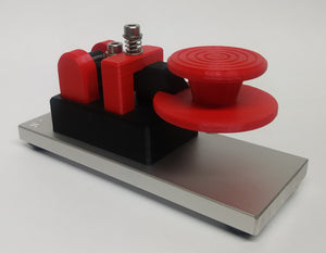 Red Micro Morse Code Key W/ Aluminum Base